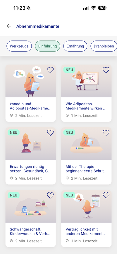 zanadio App – Modul Werkzeuge